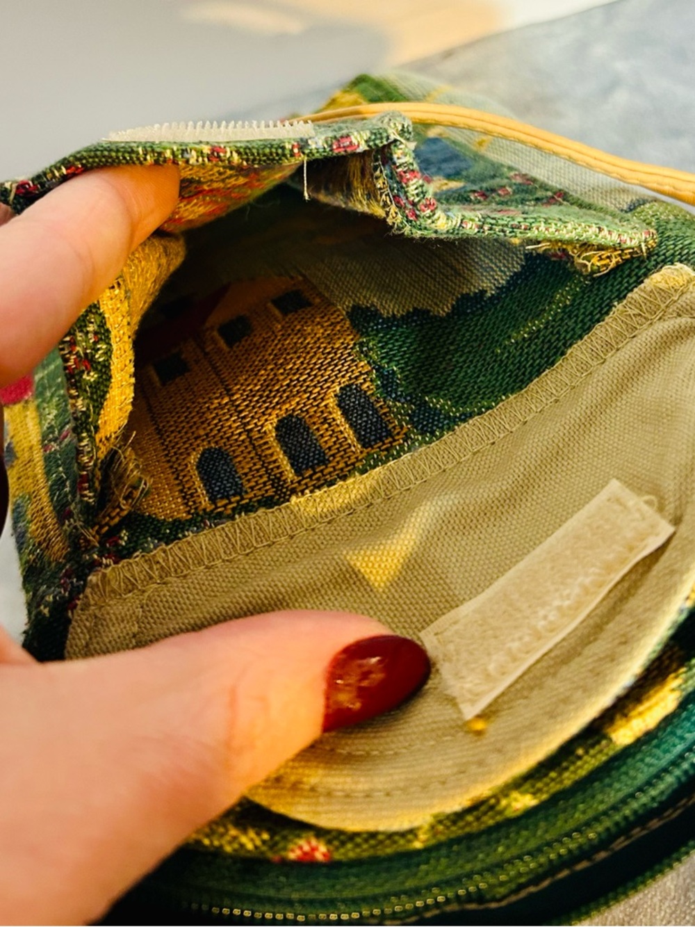 Vintage Tapestry Golf Scene Crossbody Bag Boho Mini Purse Novelty ⛳️ - Picture 13 of 13